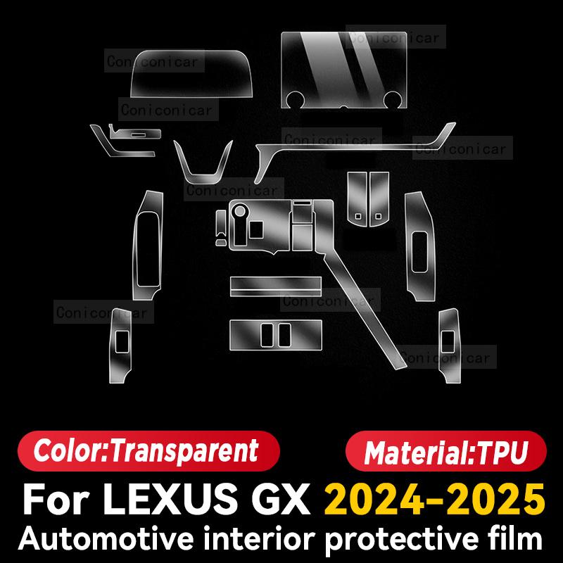 For LEXUS GX 2024 2025 Car Interior Center Console Screen Protective Film Anti-scratch Repair Cover film Sticker Accessories