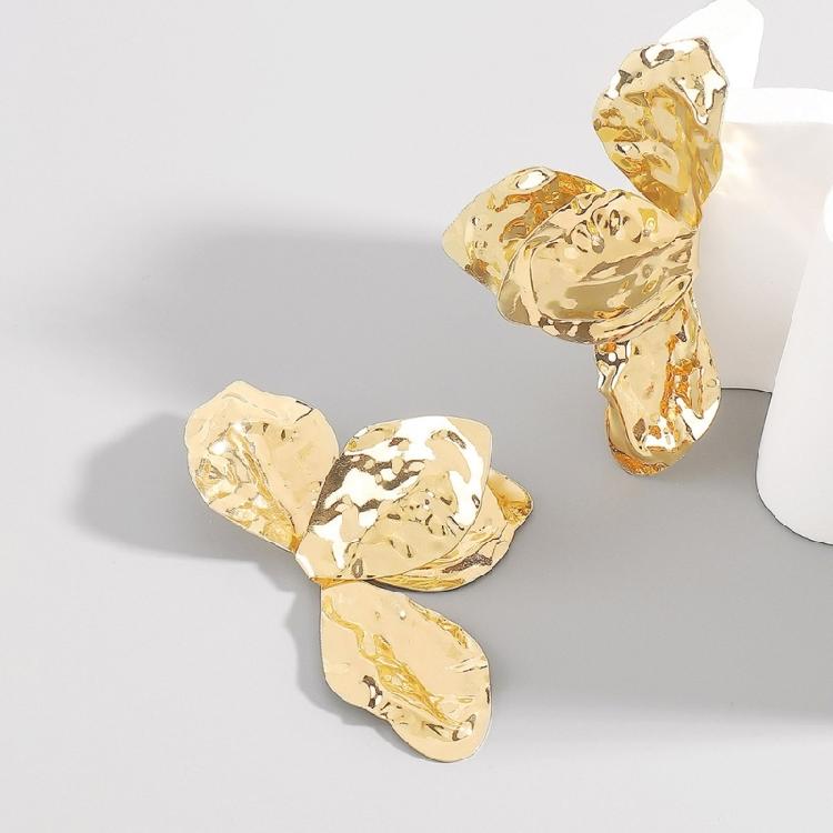 Delicate Petal Earrings Showcasing Exquisite Wrinkle Details Adult Jewelry Elegant Dangle Earrings for Modern Women