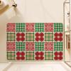 Tapete xadrez de floco de neve de Natal, tapete antiderrapante para sala de estar, quarto, cozinha, varanda, corredor, chão