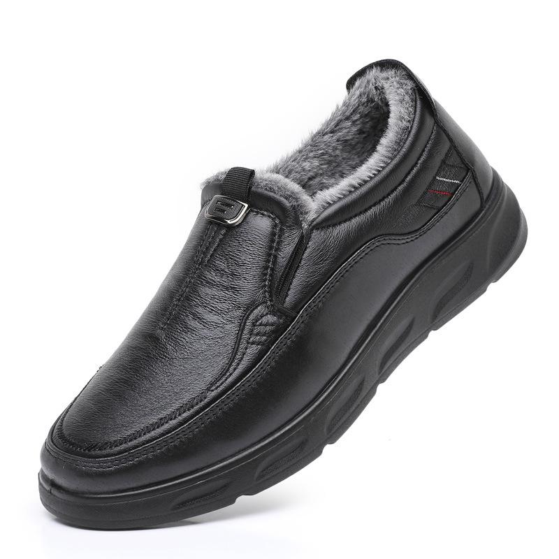Alte Pekinger Stoffschuhe Winter Herren Baumwollschuhe Samt warm für ältere Väter Schuhe wasserdicht rutschfest lässig Pedal