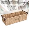 Paper Rope Storage Basket Handmade Woven Decorative Storage Bin Toilet Tank Topper Paper Basket for Shelves Countertop