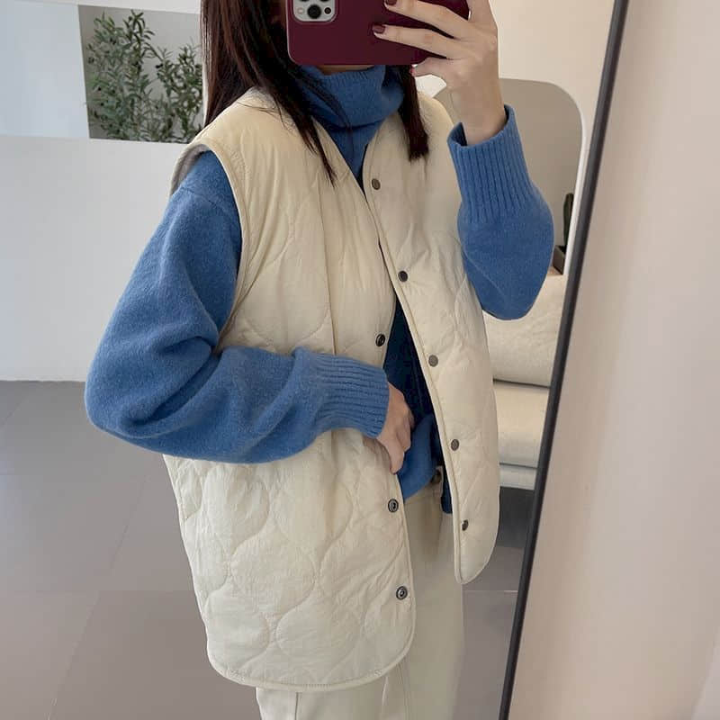 Fleece Waistcoats for Women Plush Vests O-neck Casual Sleeveless Cardigans Oversized Wear Both Sides Jackets Loose Women Tops