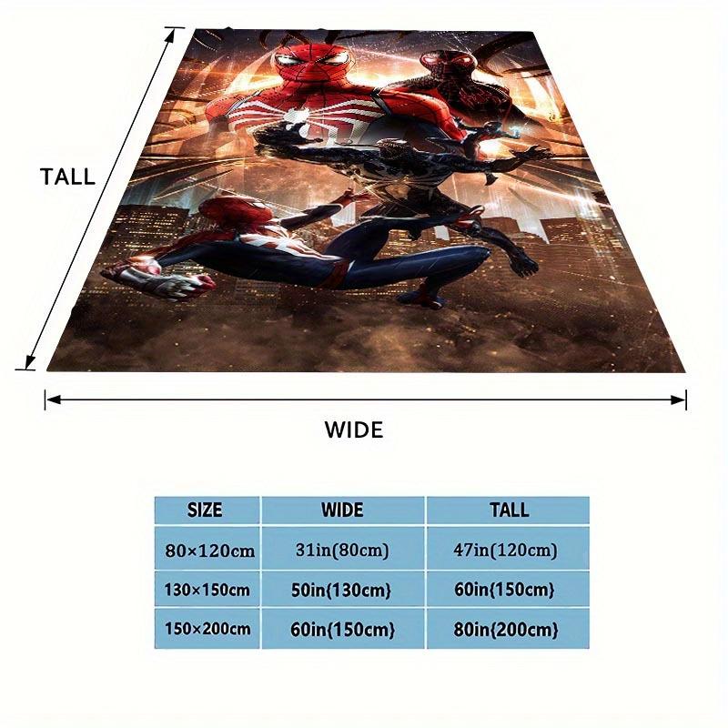 1pc Spider-Man Printing Blanket - Soft, All-Season Throw for Living Room, Bedroom,Personalized Gift with Adorable Cartoon Design