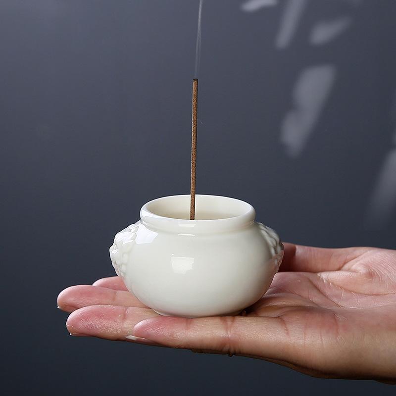 Ceramic Small Incense Burner Incense Burner Line Incense Insert Incense Seat Tea Table Ornament