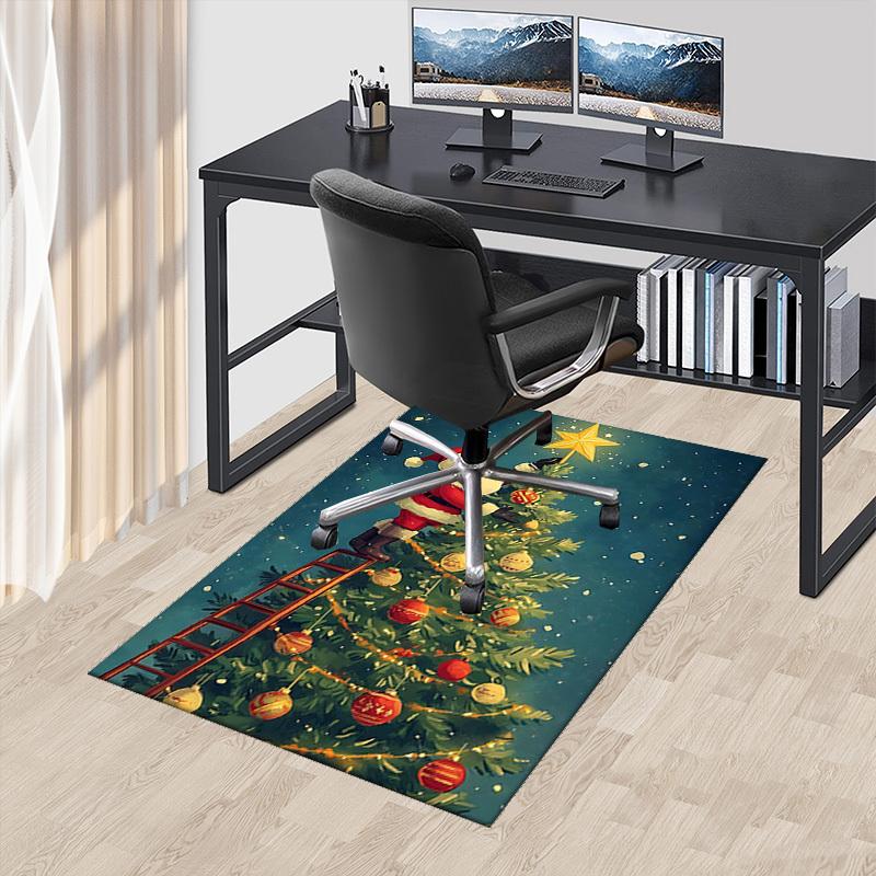 

Christmas Santa Claus Chair Mat - Anime Cartoon Design, Non-Slip Carpet for Office, Home Decor, Living Room, Bedroom, Game Room & Dormitory.R066 60cm by 90cm