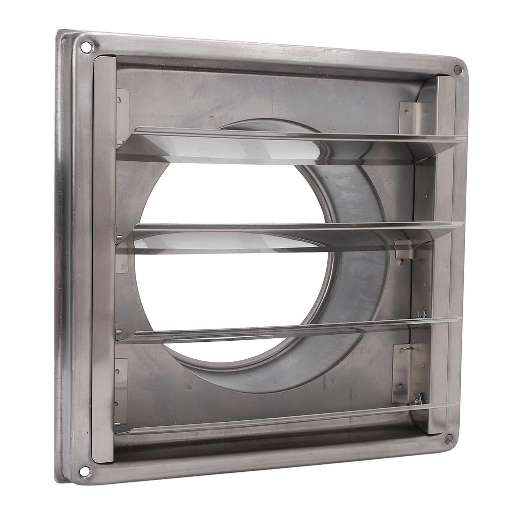 Trocknerabdeckung mit abnehmbaren beweglichen Klappen Quadratisch 125mm Edelstahl Wind Regendicht Außen