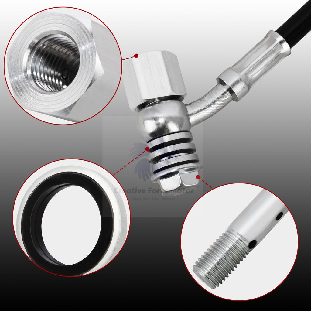 Hydraulic Brake Line Hose 25cm Motorcycle Extend Connector Universal For Honda ATV Kawasaki Yamaha Suzuki Dirt Bike Scooters Etc