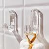 Kitchen Area Hardware Hooks Dishcloth Rack Traceless Universal Transparent Hook Suitable For Kitchen Area Multifunction Wall Hook Key Organizer