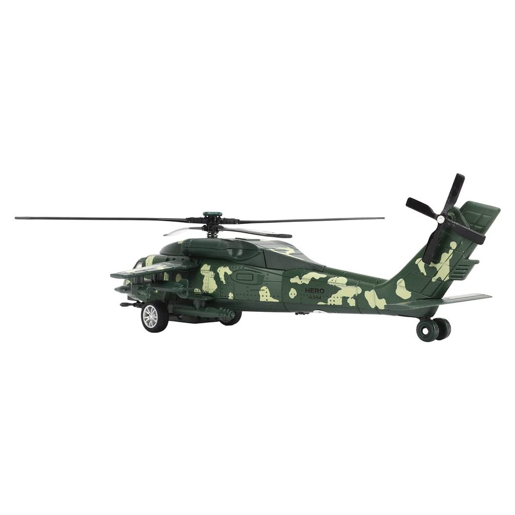 Black Eagle Military Helicopter Toy with Lights and Sounds, Boys and Girls Using Pressure Molten Metal Aircraft