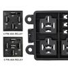 12V 3 Way Waterproof Fuse Relay Box Blade Fuse Slots 4-Pin 5-Pin 40Amp Relay Fuse Relay Block For Cars Truck Marine Boat