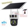Kabellose 4G/WiFi Solar-Überwachungskamera, Einzel-/Doppel-/Dreifachbildschirm-Anzeige, 360° Schwenk-Neige-Vollfarb-Tag- & Nachtüberwachung