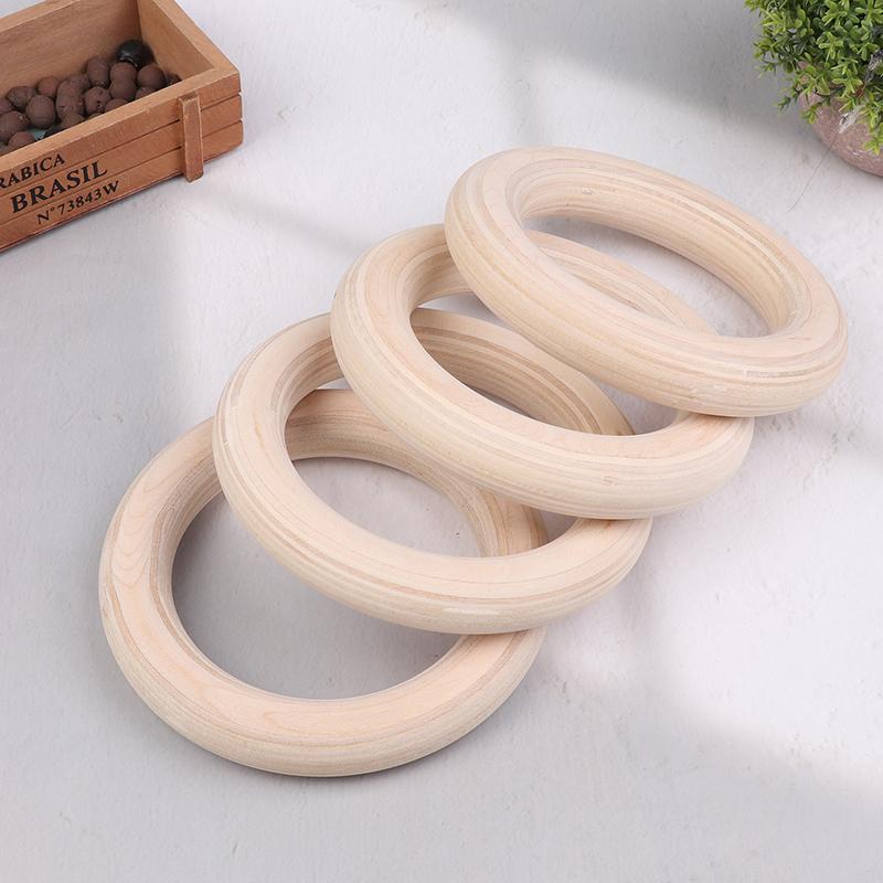2Pcs/Pairs Wooden Ring Portable Crossfit Gymnastics Rings Gym Shoulder Strength Home Fitness Training Physical Exercise Ring