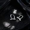 Simple Metal Cross Ear Buckle Fashion Trend Simple Earrings Women'S High Sense Versatile Cold Wind Ear Jewelry
