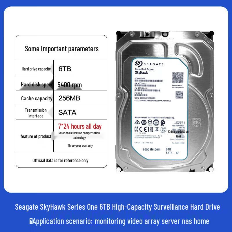 Seagate 6TB Surveillance Hard Drive