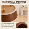 2-Piece coffee table set with glass top – modern nesting design living room table, tempered glass, metal frame, space-saving, approx. dimensions