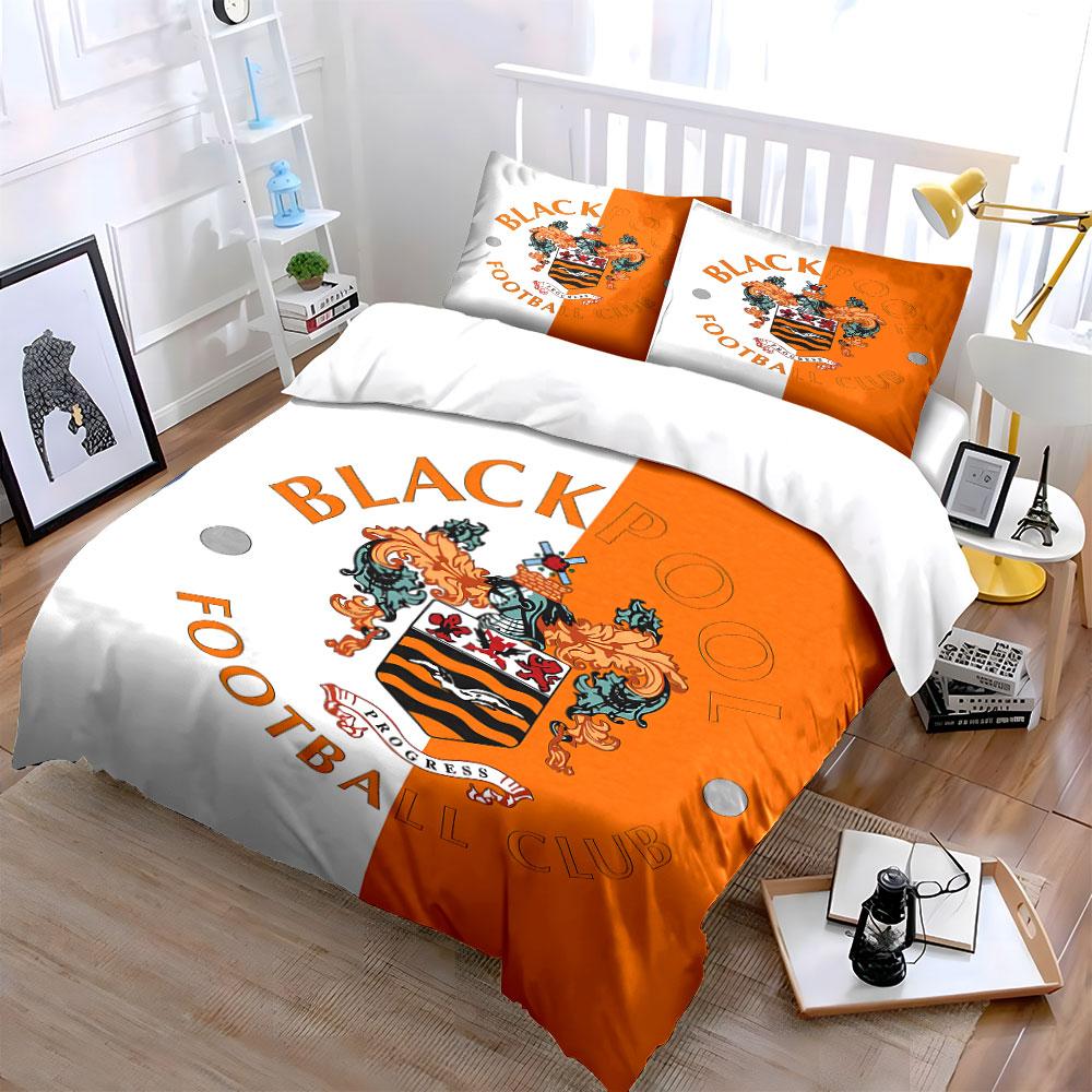 Blackpool Football Club Bedding Bedding Duvet Cover Set Duvet Cover Pillowcases (1 * Duvet Cover 2 * Pillowcases, without duvet insert)