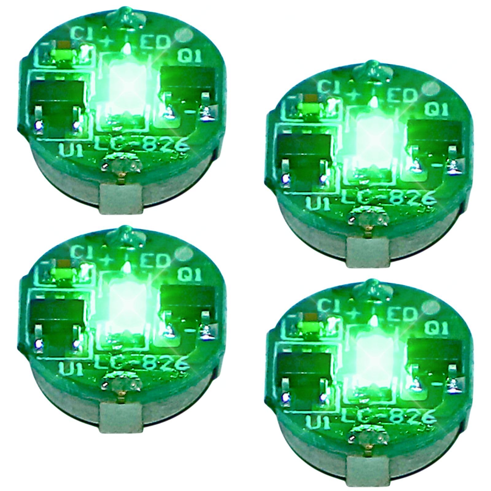 

CHASO Small LED Wireless Magnetic for Plastic Gundam Model Miniature Button Cell Battery Green Lights, 4-Piece Set, Switch, Models, Figures, Kits, зелений