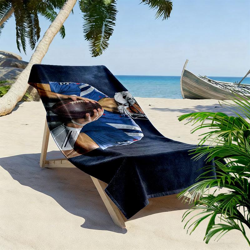 Drake Maye Print Beach Towel, Large Soft Quick Dry Towel for Beach Camping Swimming