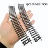 1/2/4pcs 1/87 Ho scale Model Train Track miniature railway trackcan be powered curved track Left Right turnout track model