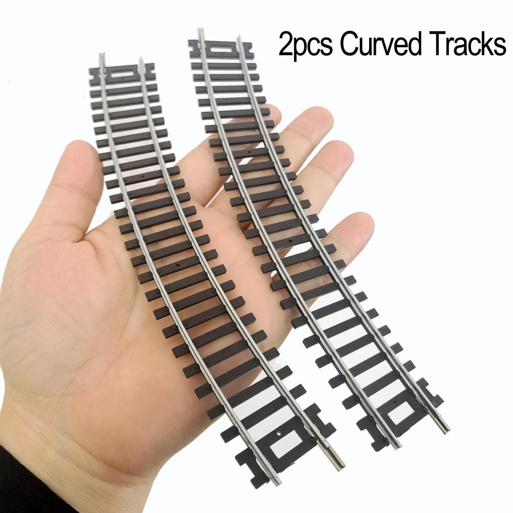 1/2/4pcs 1/87 Ho scale Model Train Track miniature railway trackcan be powered curved track Left Right turnout track model