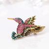 Barevná křišťálová brož kolibřík Zvířecí brož pro ženy Módní doplňky