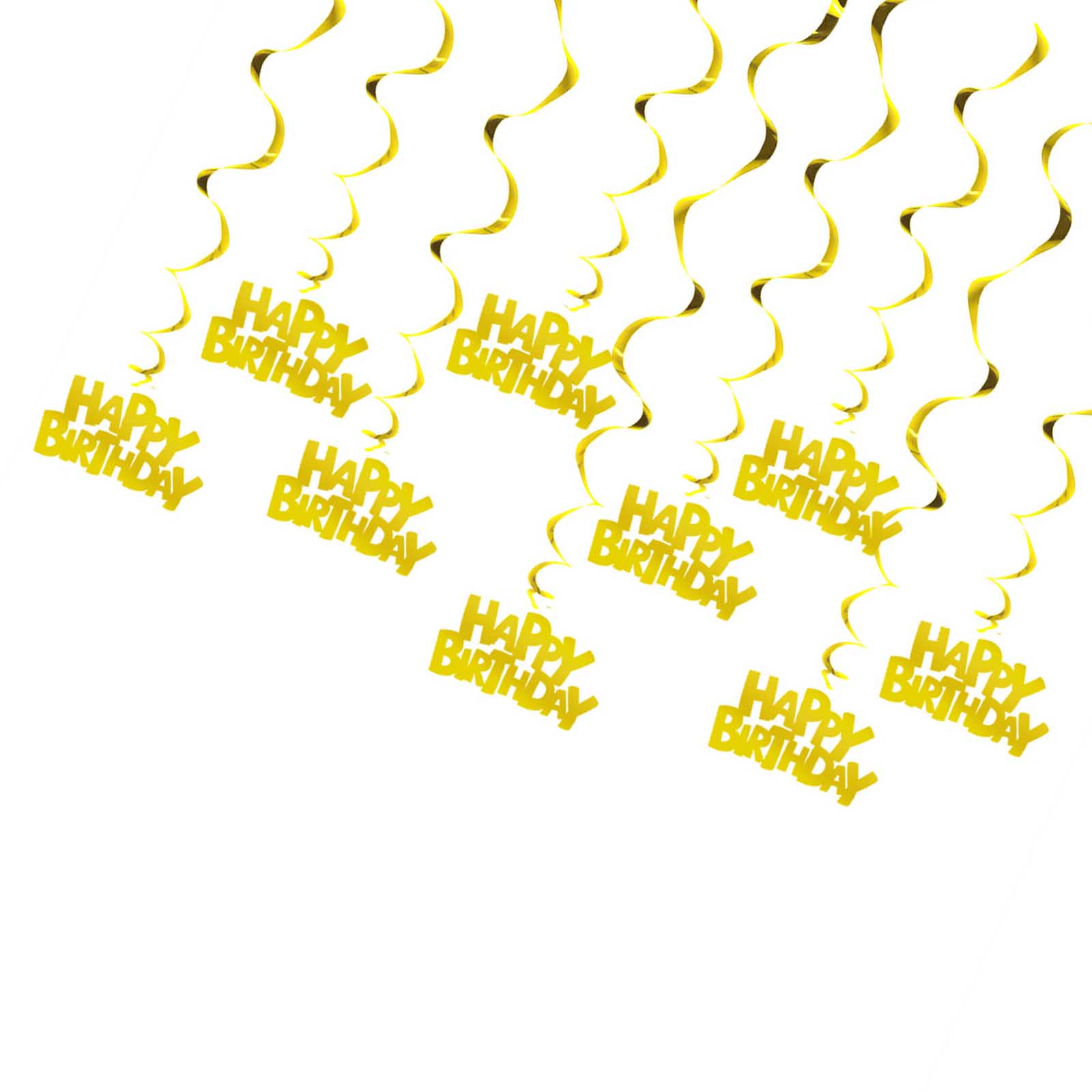 

Стильные подвесные завитки для вечеринки по случаю дня рождения Красивые спирали для дня рождения Набор декораций Индивидуальные украшения для вечеринки золотой