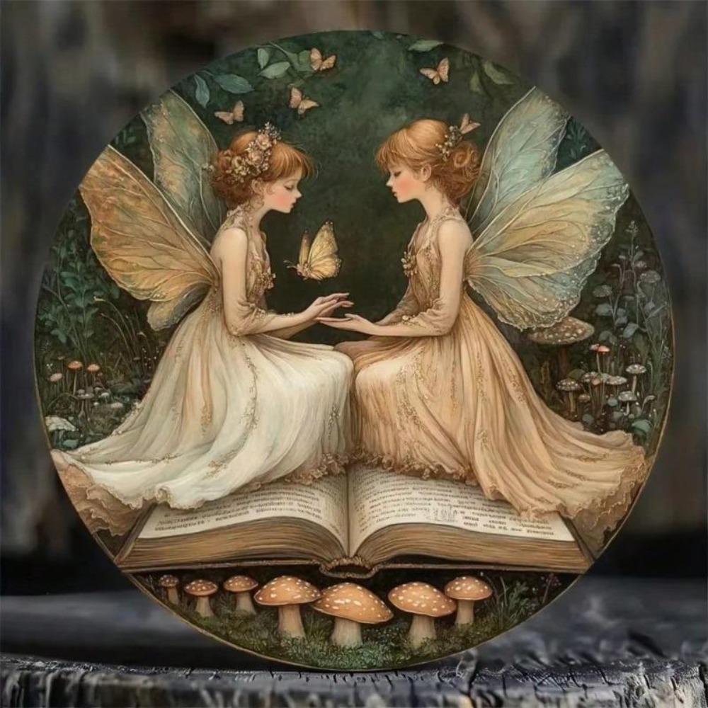 Vintage Metal Fairy Wall Art for Indoor Outdoor Garden Decor