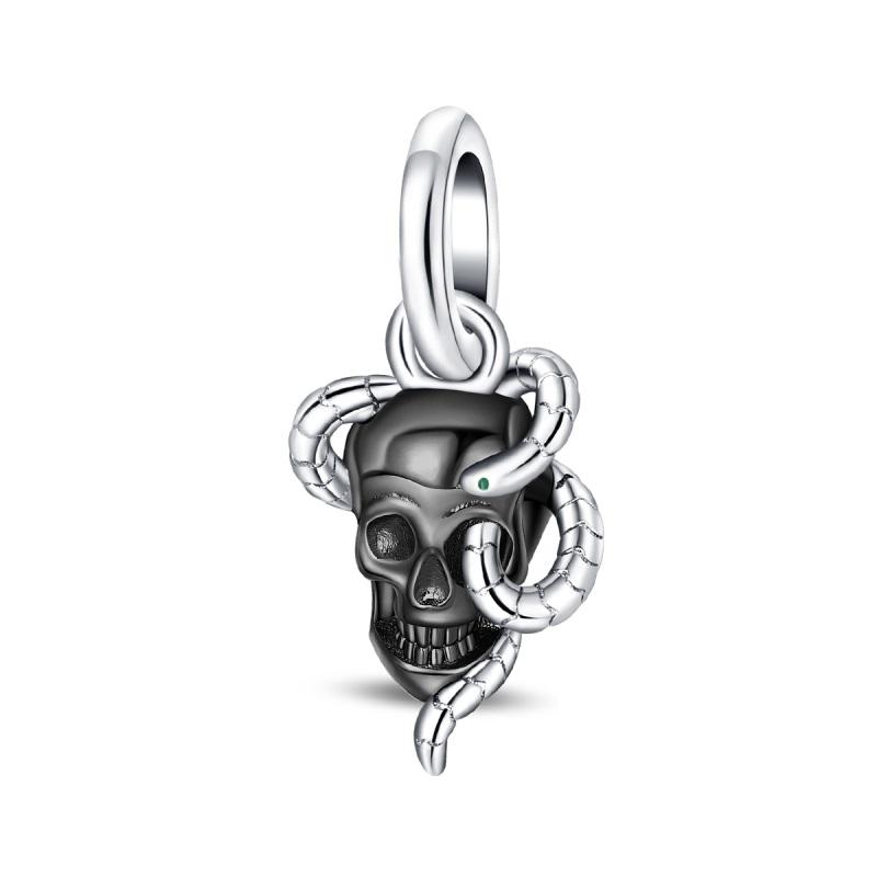 Charms Originales Halloween Skull Beads Fits Bracelet Necklace Women Charm Copper Pendant Bead Luxury Diy Jewelry Making