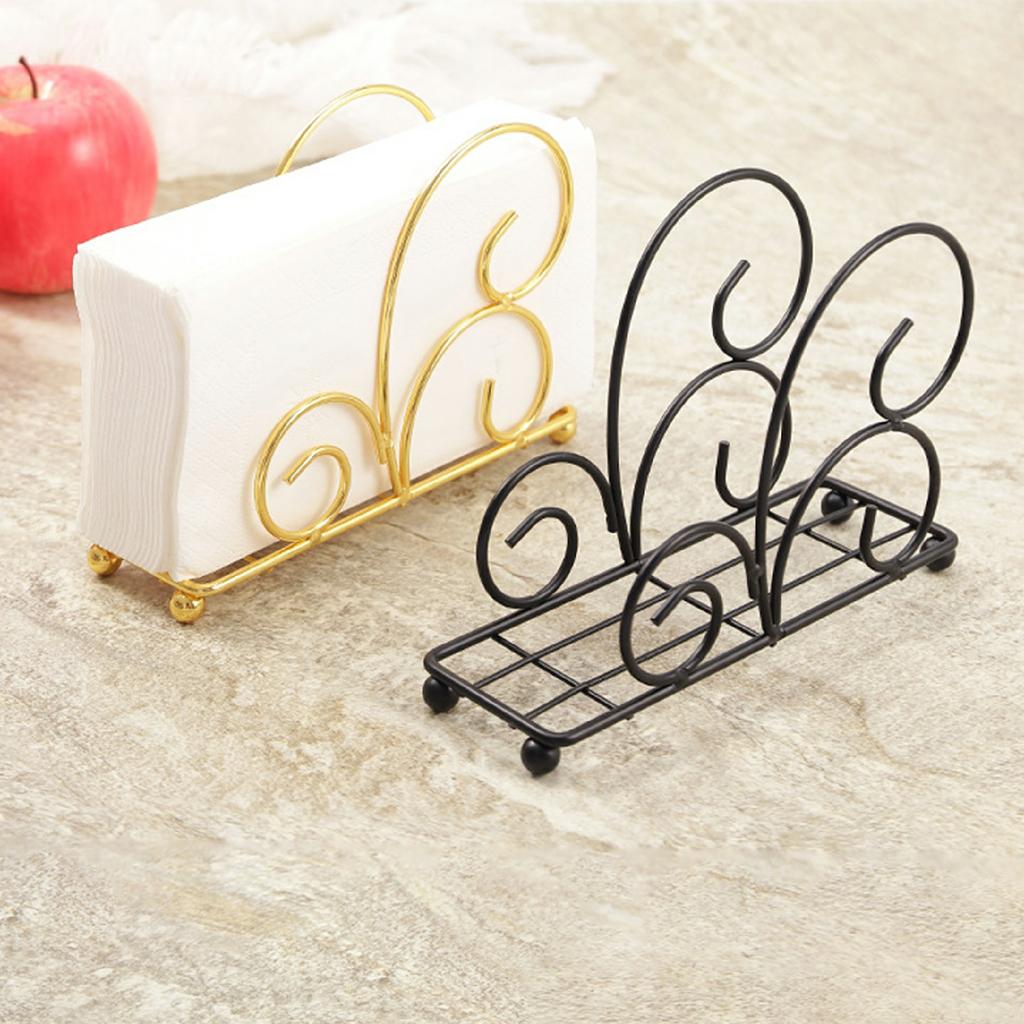 Iron Napkin Holder Metal Tissue Dispenser for Cafe/Hotel/Restaurant Table Organizer