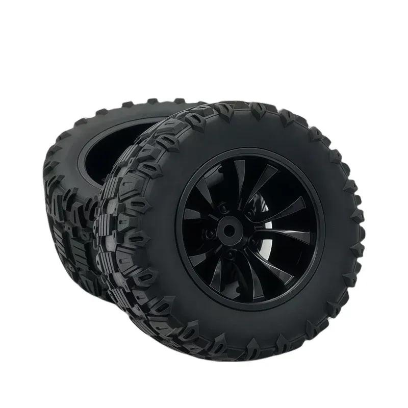 4PCS 88mm 12mm Hex Rubber Tires Wheels for SCY 16101 16102 16103 Pro MJX Hyper Go 14210 16210 1/14 1/16 RC Monster Truck Upgrade