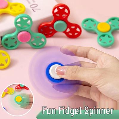 Pentagram Colorful Fidget Spinner - Stress Relief Toy, Night Market Edition, Perfect Gift for Primary School Students