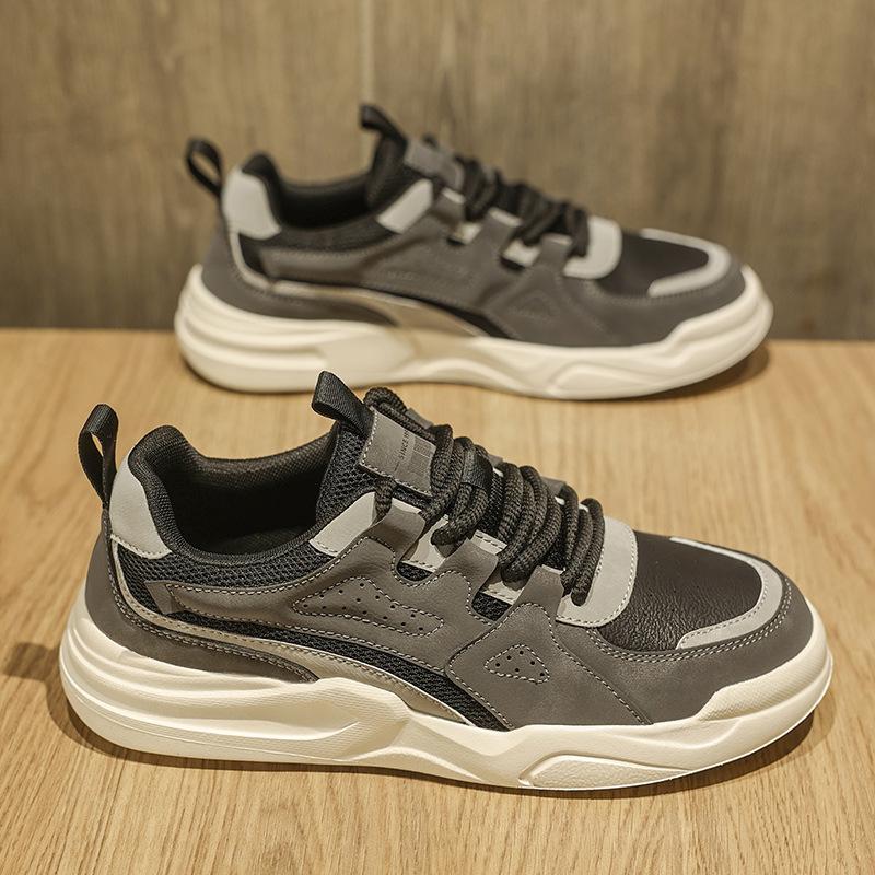 Men's Shoes Spring and Summer Mesh Breathable 2025 New High-end Little White Shoes Men's Lightweight Sports and Leisure Shoes Board Shoes