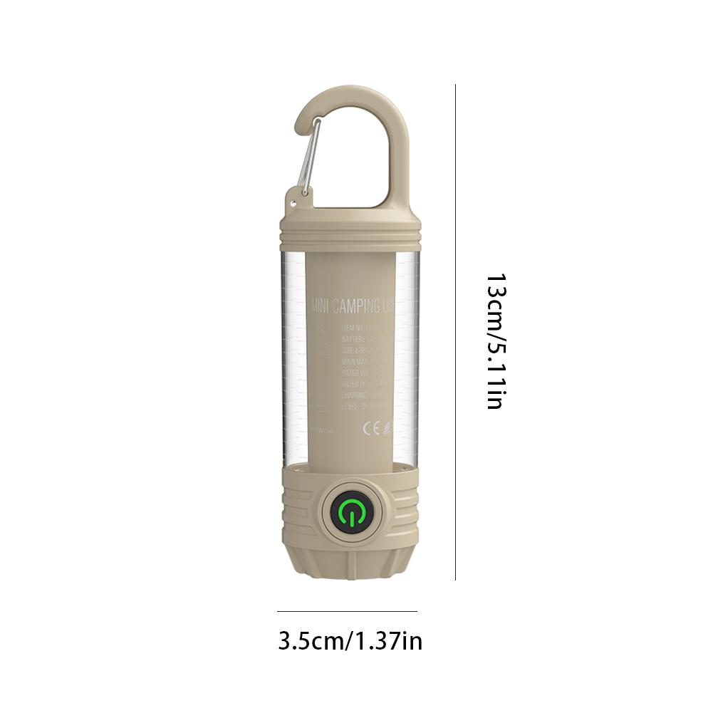 Powerful Handheld Flashlight USB Charging Mini Camping Light 6 Modes Outdoor Emergency Light 1200mAh for Camping Fishing Walking