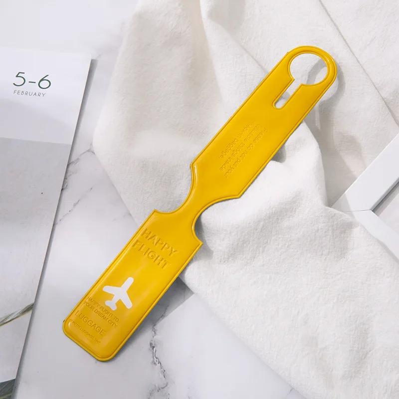 PVC Strip Luggage Tag Boarding Pass Portable Checked Pendant Luggage Case Anti-loss Tag Identification Tag Travel Accessories