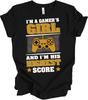 Gamer Girl Tshirt Highest Score Video Game Shirt Greatest Achievement Gift Tee