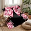 Pink Ribbon with Leopard Print 1 Theme blanket Lightweight Warm Flannel Blanket Decorative Throw Blanket for Home Decoration
