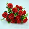 Artificial Flowers Bouquet 18 Head Rose Pink Silk Peony Big Head and Bud Cheap Fake Flowers for Home Party Wedding Decoration