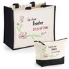 Tote Bag - PLANETEE - Exceptional Painter - Jute & Cotton - 33x42 Cm - Boxed Bag and Toiletry Bag