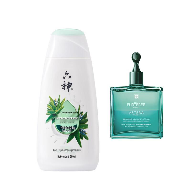 Liushen Refreshing & Moisturizing Shower Gel and Scalp Soothing Oil Set