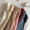 Høst Vinter Tykk Genser Dame Strikket Ribbet Genser Langermet Turtleneck Slim Jumper Myk Varm Pull Femme