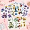 12 Sheets 12 Style PVC Stickers Heat Transfer Film for Window Decoration Fairy 140x140mm 1 sheet/style