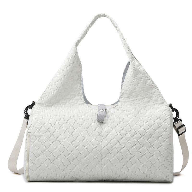 New fashionable diamond portable fitness bag can diagonally span dry and wet separation yoga bag independent shoe compartment travel bag