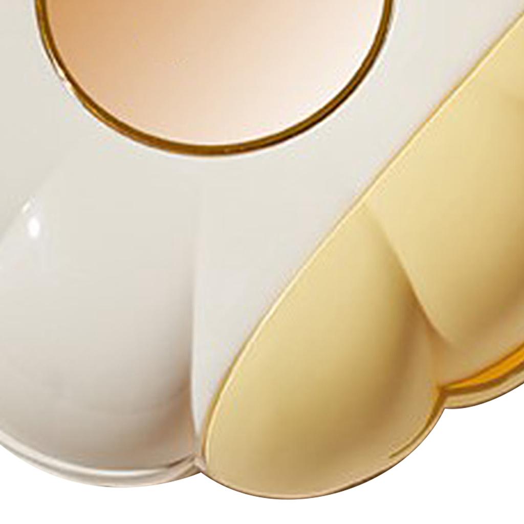 Fresh Keeping Bag Storage Box Creamy White Flower Shape Multifunctional Space Saving Plastic Wall