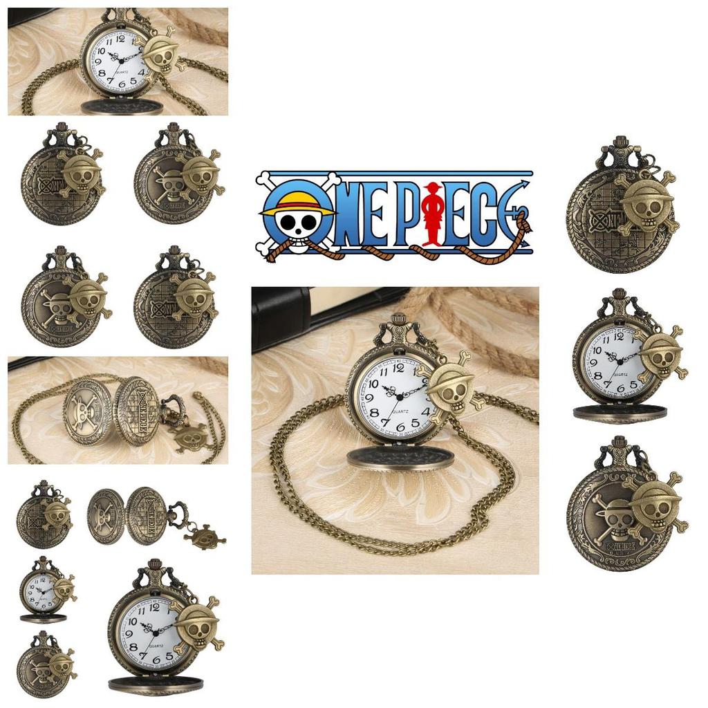 Anime One Piece Luffy Quartz Pocket Watch Retro Design With Prominent Logo Perfect Gift For Fans Lightweight And Portable Multi-functional