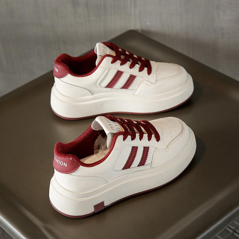 Popular Little White Shoes Women's Thick-soled Versatile 2025 Spring New High-end Lightweight Casual Sports Inner Height-increasing Board Shoes