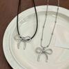 Classic Snake Chain Choker Zinc Zinc Alloy Bowk Clavicle Chain Trendy Bowknot Necklace  Gifts