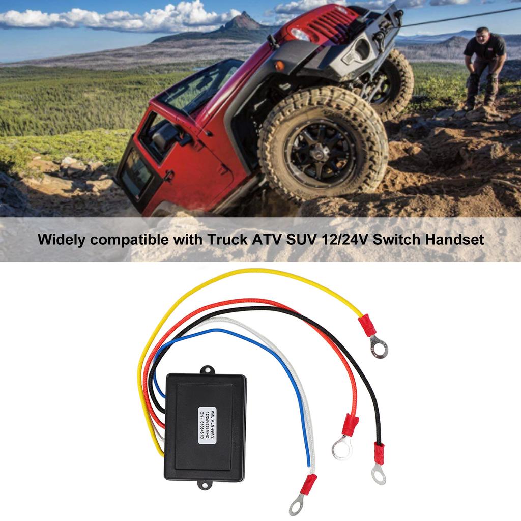 Winch Remote Switch 12V 24V Wireless Winch Remote Control Switch Receiver Kit for Truck ATV SUV Wireless Winch Remotes