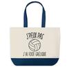 Tote Bag - PLANETEE - Blue Bottom Shopping Bag I Can't Gaelic Football - Cotton - 40x45 Cm - Blue