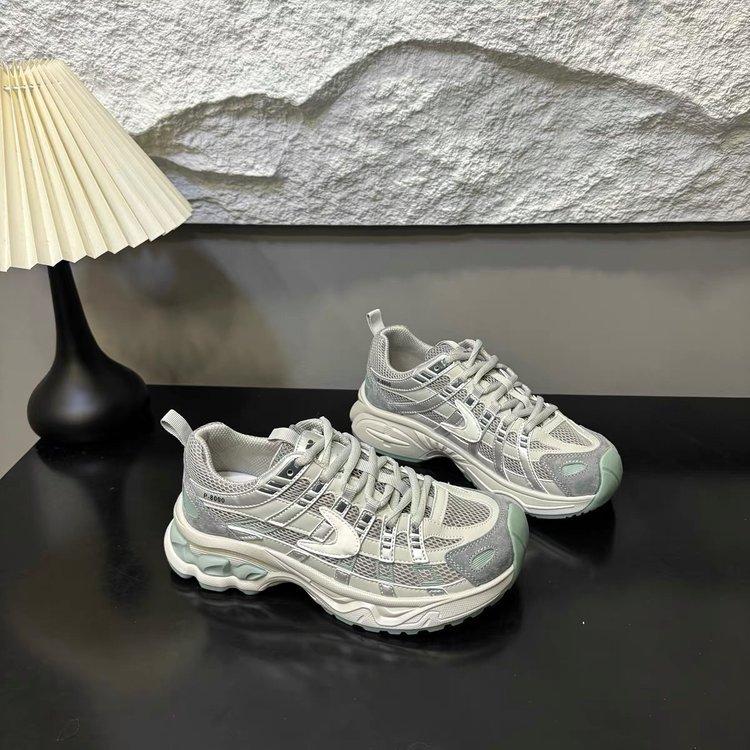 

Leather mesh breathable dad shoes women s summer 2025 new versatile light color matching comfortable casual sports shoes 40