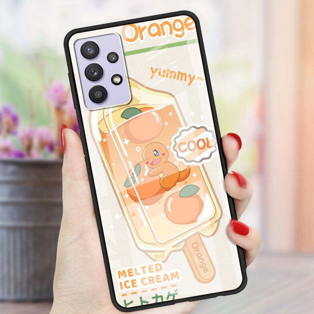 Skleněné pouzdro Pro Samsung Galaxy A52 A71 A50 A51 A70 A21s A31 A72 A10 A12 A30 A22 5G Kryt na telefon Pkemon
